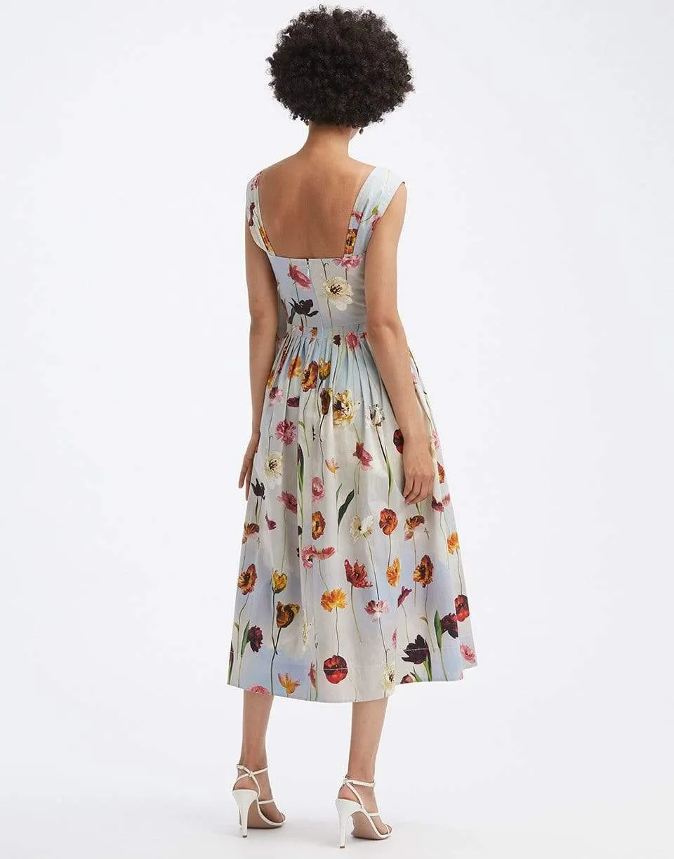 A-Line Floral Bow Dress