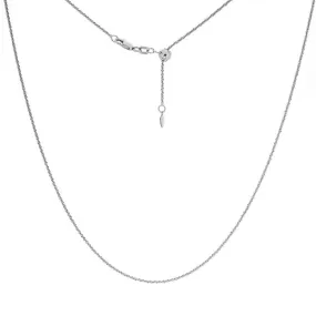 ADJUSTABLE WHITE GOLD SPARKLE CHAIN