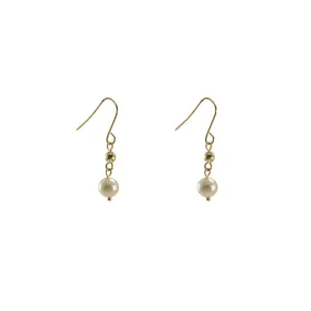 Akuya Pearl 18k real Gold short Pull-Thru Earrings