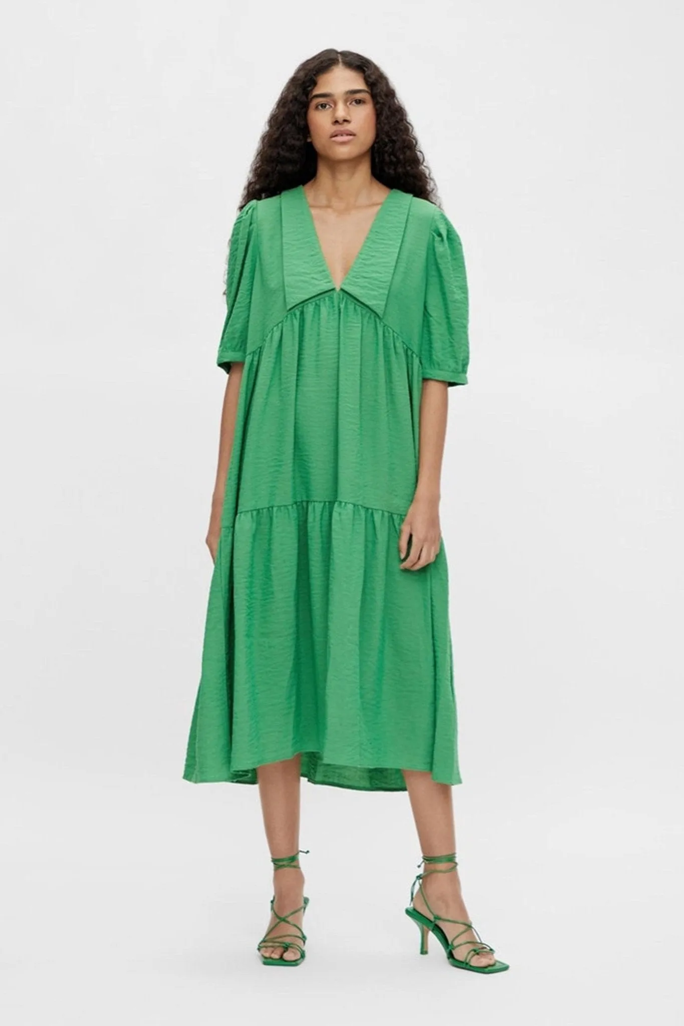 Alaia Lang Kjole - Artichoke Green