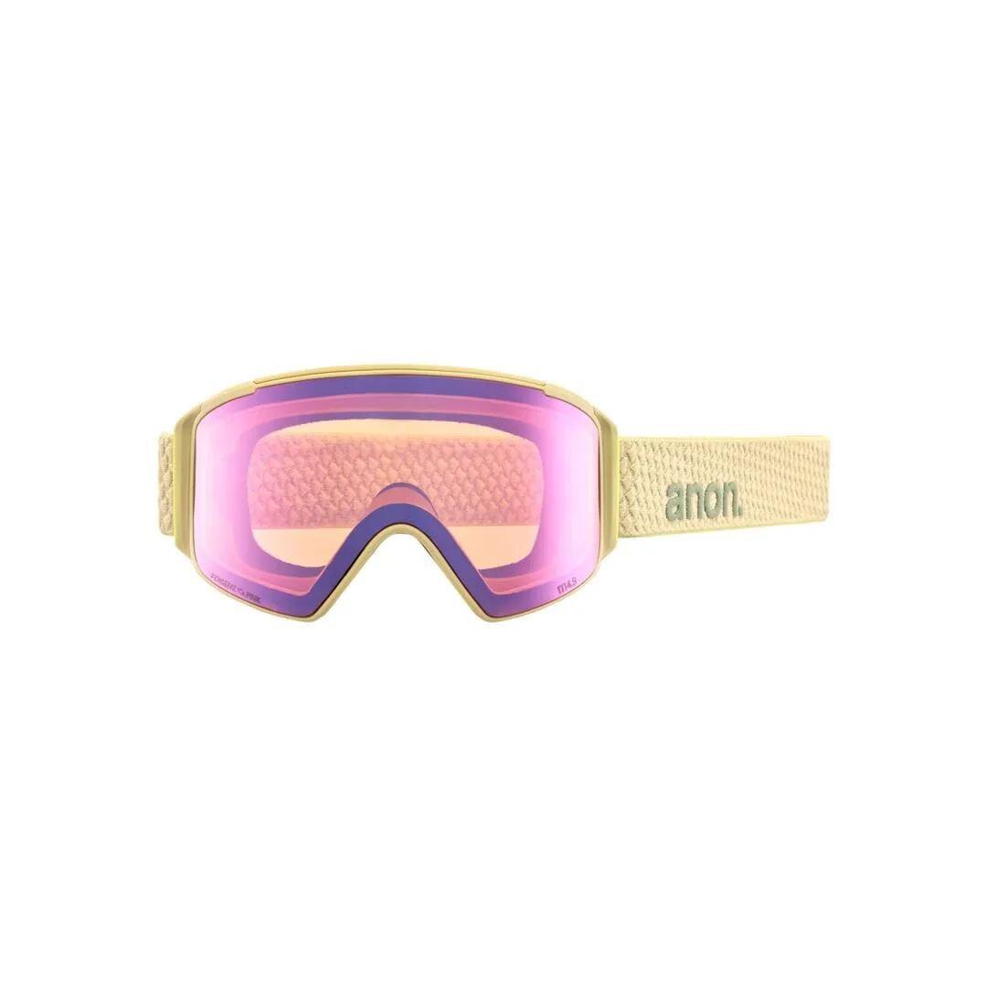 ANON M4S Cylindrical Mushroom - Perceive Variable Green   Perceive Cloudy Pink   MFI Facemask Snow Goggle