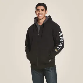 Ariat Men's Rebar Black All-Weather Full Zip Hoodie 10027833