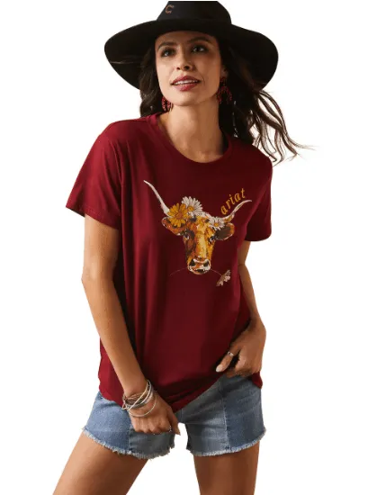 Ariat Women's REAL Daisy Steer Tee 10043757