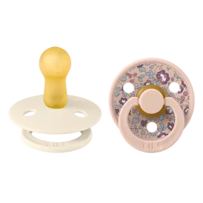 BIBS x Liberty Colour Pacifier 2 Pack - Eloise Blush/Ivory