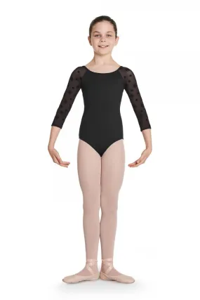 Bloch Child Keyhole Back 3/4 Sleeve Leotard - CL8716