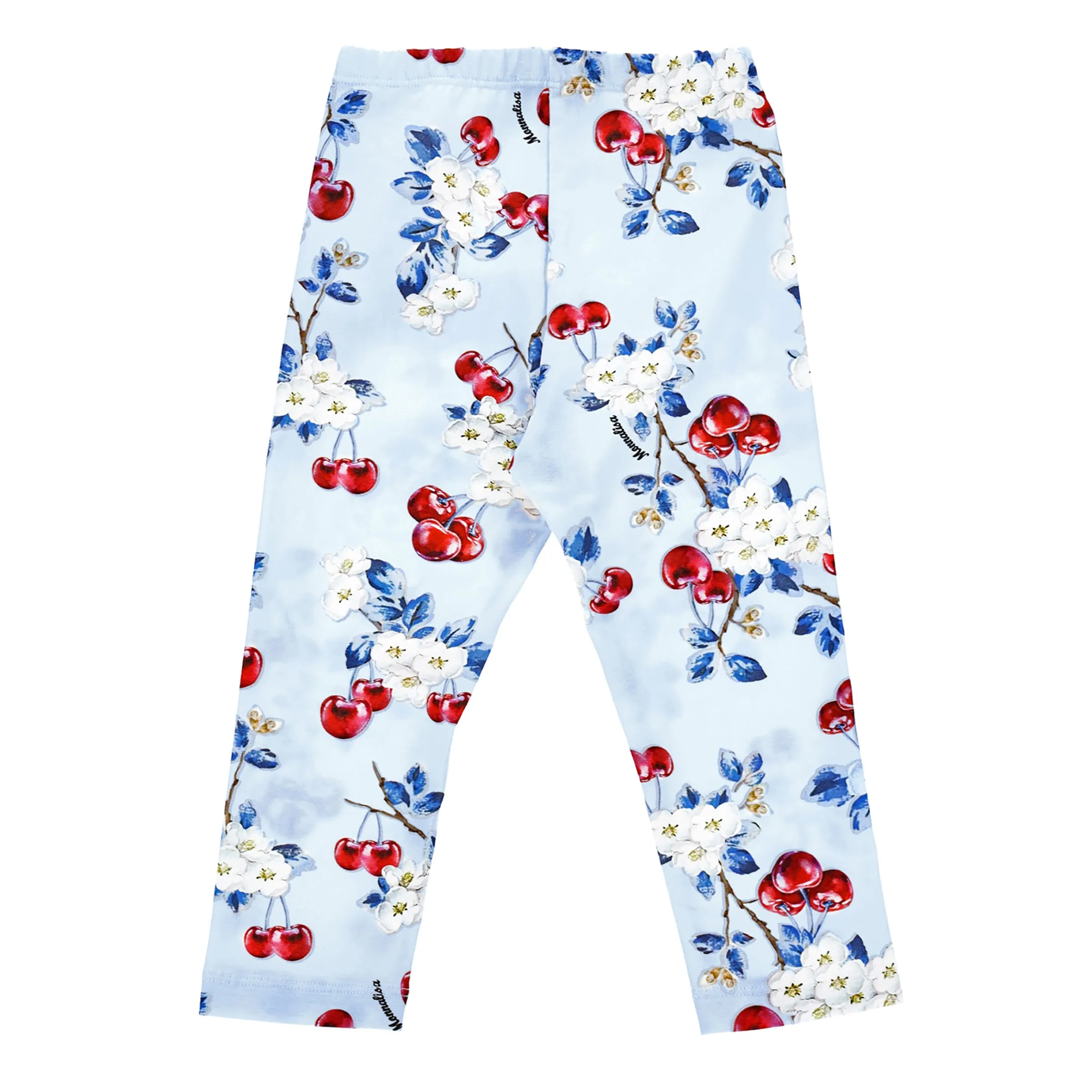 Blue All Over Cherry Print Leggings