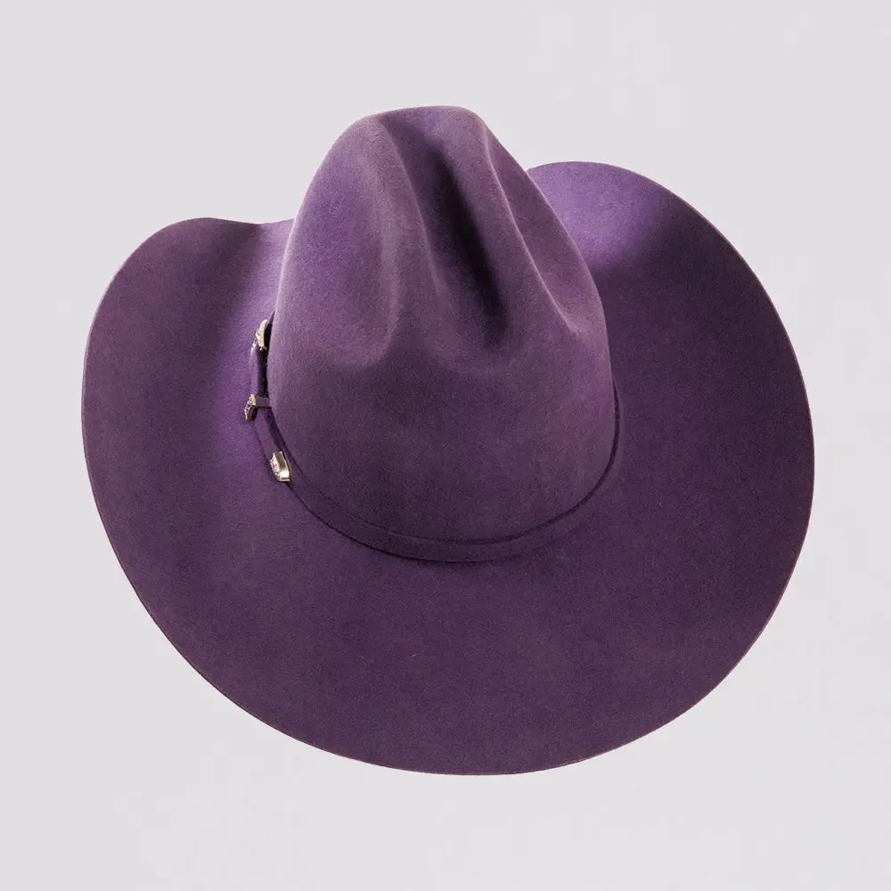 Cattleman | Womens Purple Felt Western Cowgirl Hat - Bourbon Cowgirl