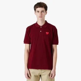 COMME des GARÇONS PLAY Polo Shirt / Burgundy