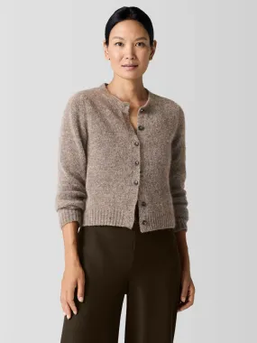 Crewneck Taupe Cardigan