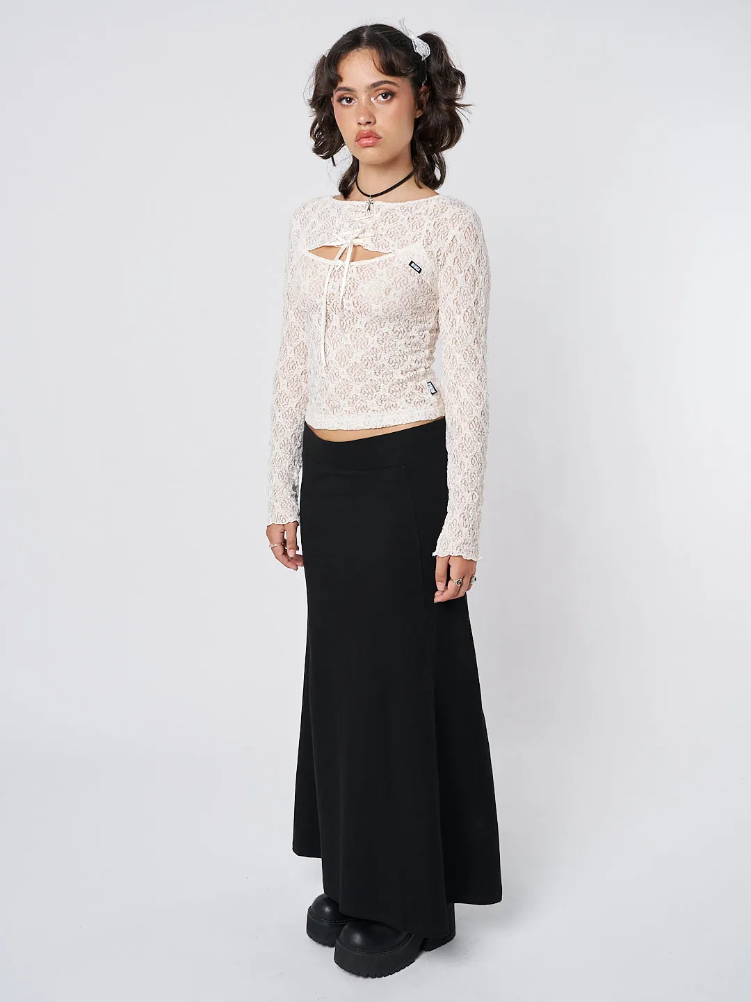 Dahlia Cream Shrug & Cami Top Lace Set