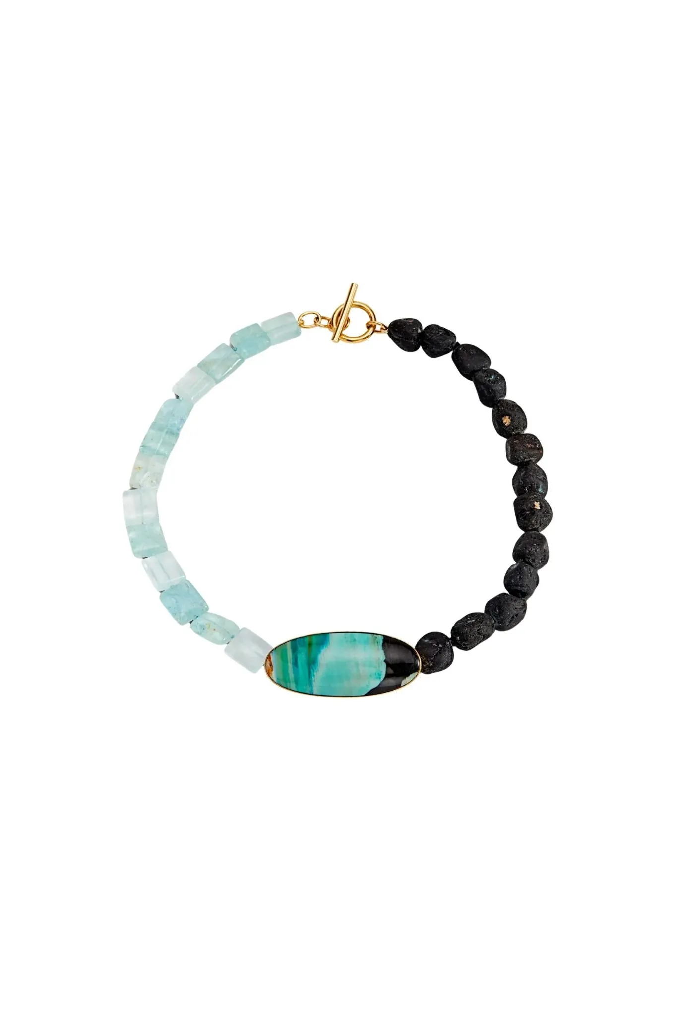 Daria de Koning Aqua/Black Necklace