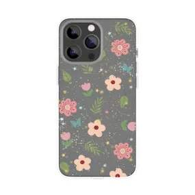 Floral Glitter & Sparkle Clear Case