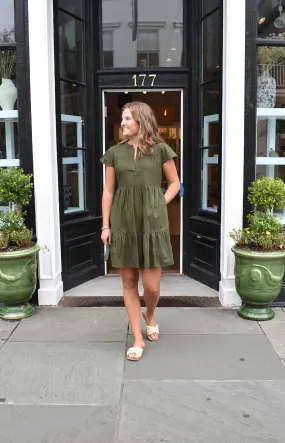 Folly Mini Dress Olive Green