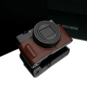 Gariz HG-RX100M6BR Leather Camera Half Case Brown for Sony RX100M6 RX100VI