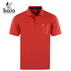 Hajo Tactel Lava Tipped Collar Polo Red