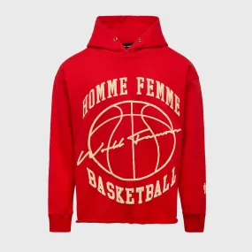 Homme Femme Basketball Hoodie Red