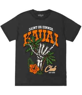 KAUAI SAINT OR SINNER SHAKA CLUB TEE