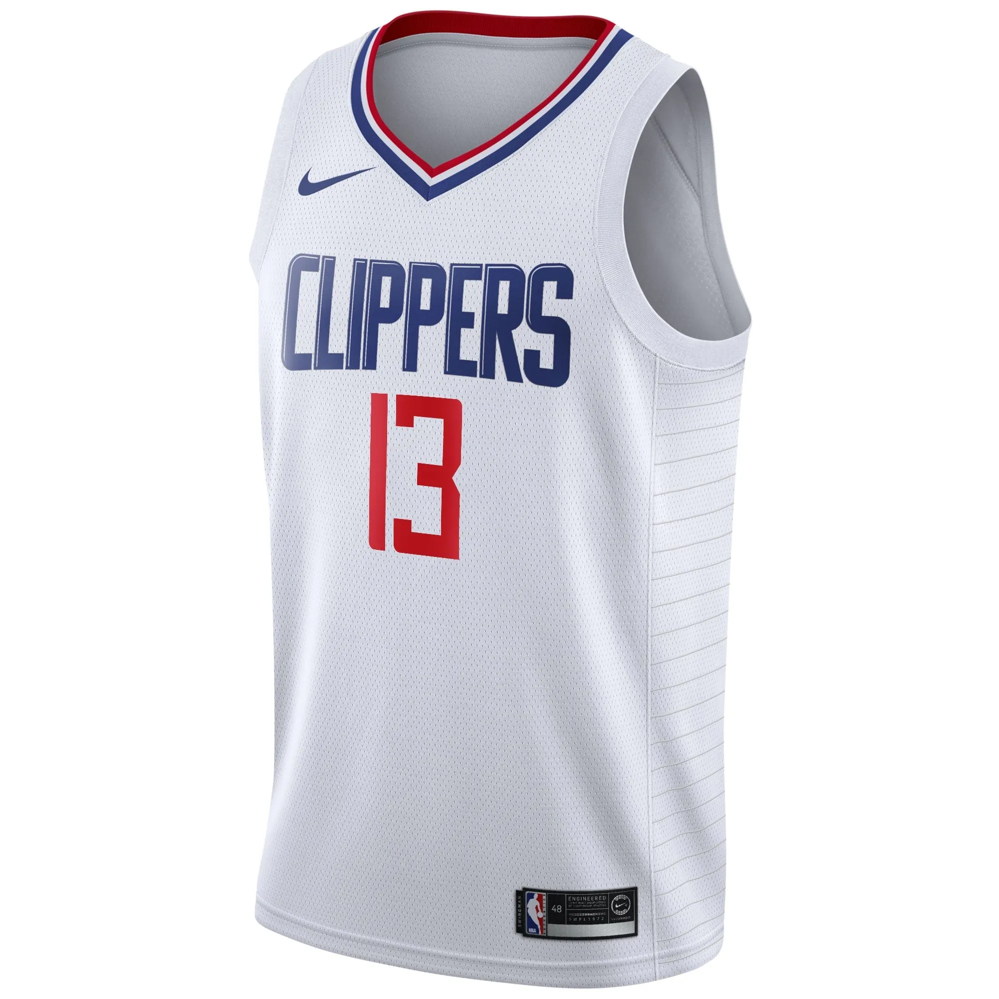 LA Clippers Paul George Nike White 2020/21 Swingman Jersey - Association Edition