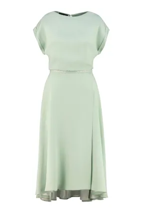 LEIBNITZIA MINT GREEN SILK DRESS WITH THE BELT