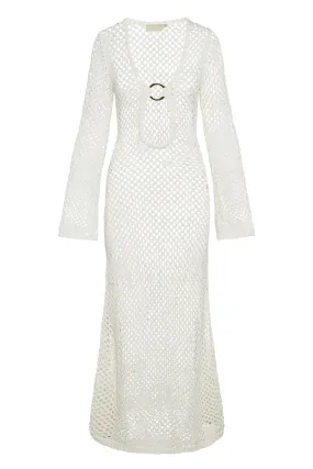 Montego Dress - White Crochet