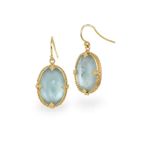 Oval Aquamarine Earrings