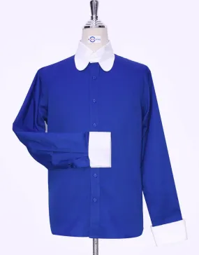 Penny Tab Collar Shirt -Royal Blue Formal Shirt