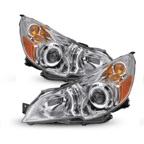 Projector Headlight Assembly Compatible with 2010-2014 Subaru Legacy, 2010-2014 Subaru Outback Left   Right Pair Headlamps Assembly