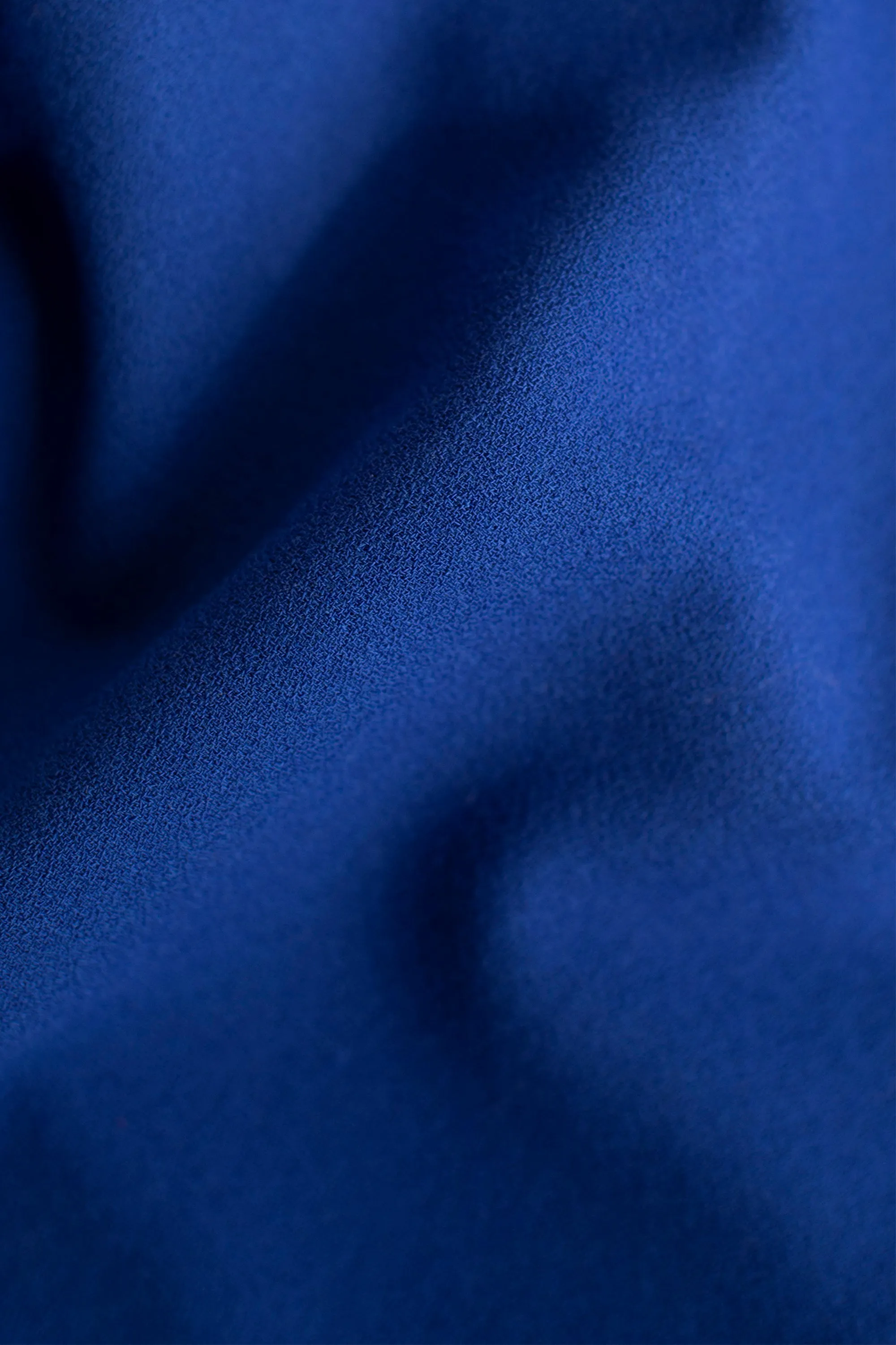 SALVIA ROYAL BLUE WOOL CREPE BLOUSE