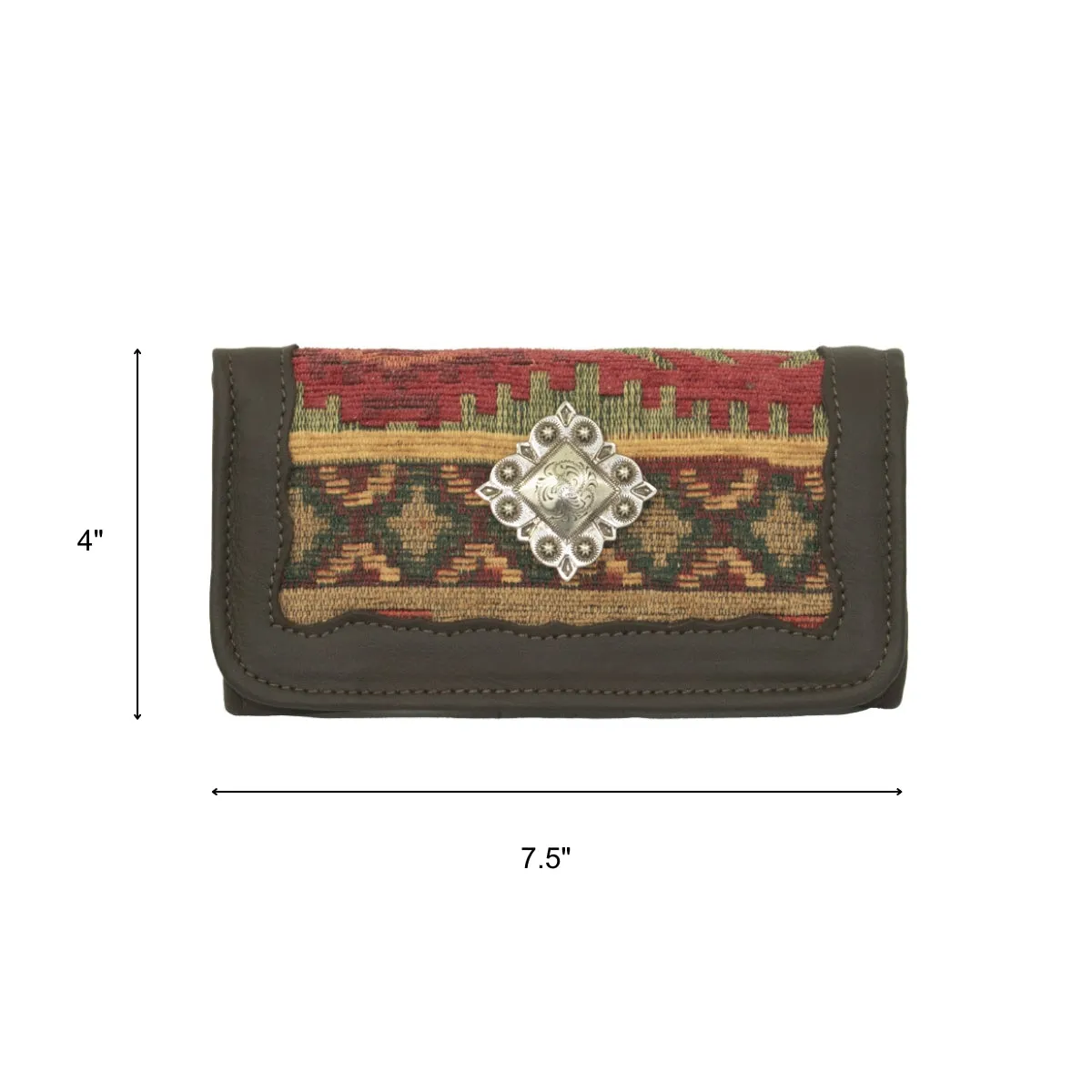 Santa Fe Woven Tapestry Ladies Tri-Fold Wallet