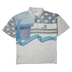 Sergio Tacchini Graphic Print Polo Shirt circa 1980's