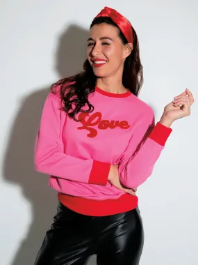 Shiraleah "Love" Sweatshirt, Pink