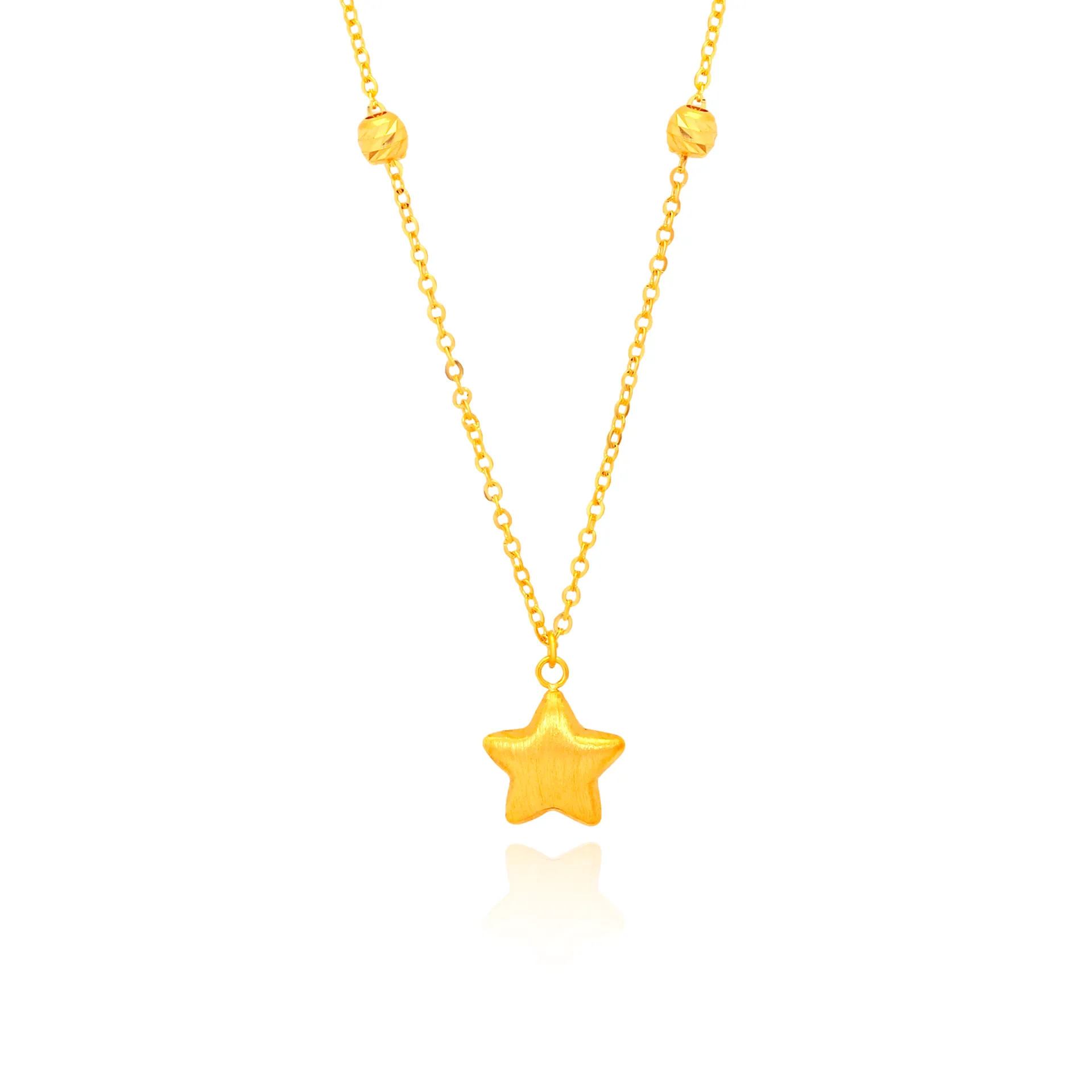 TAKA Jewellery 916 Gold Star Necklace