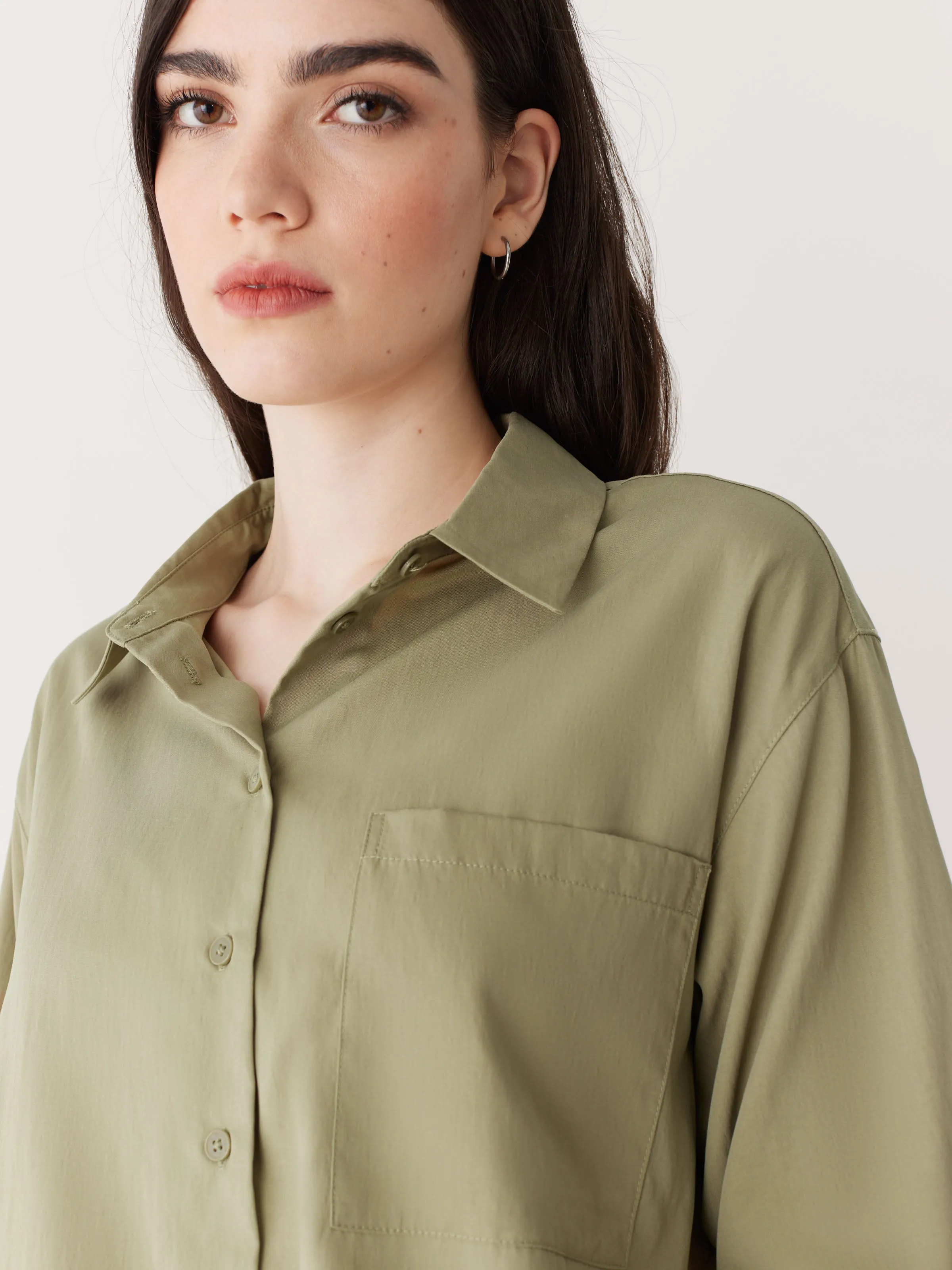 The Fluid Long Sleeve Blouse in Weeping Willow