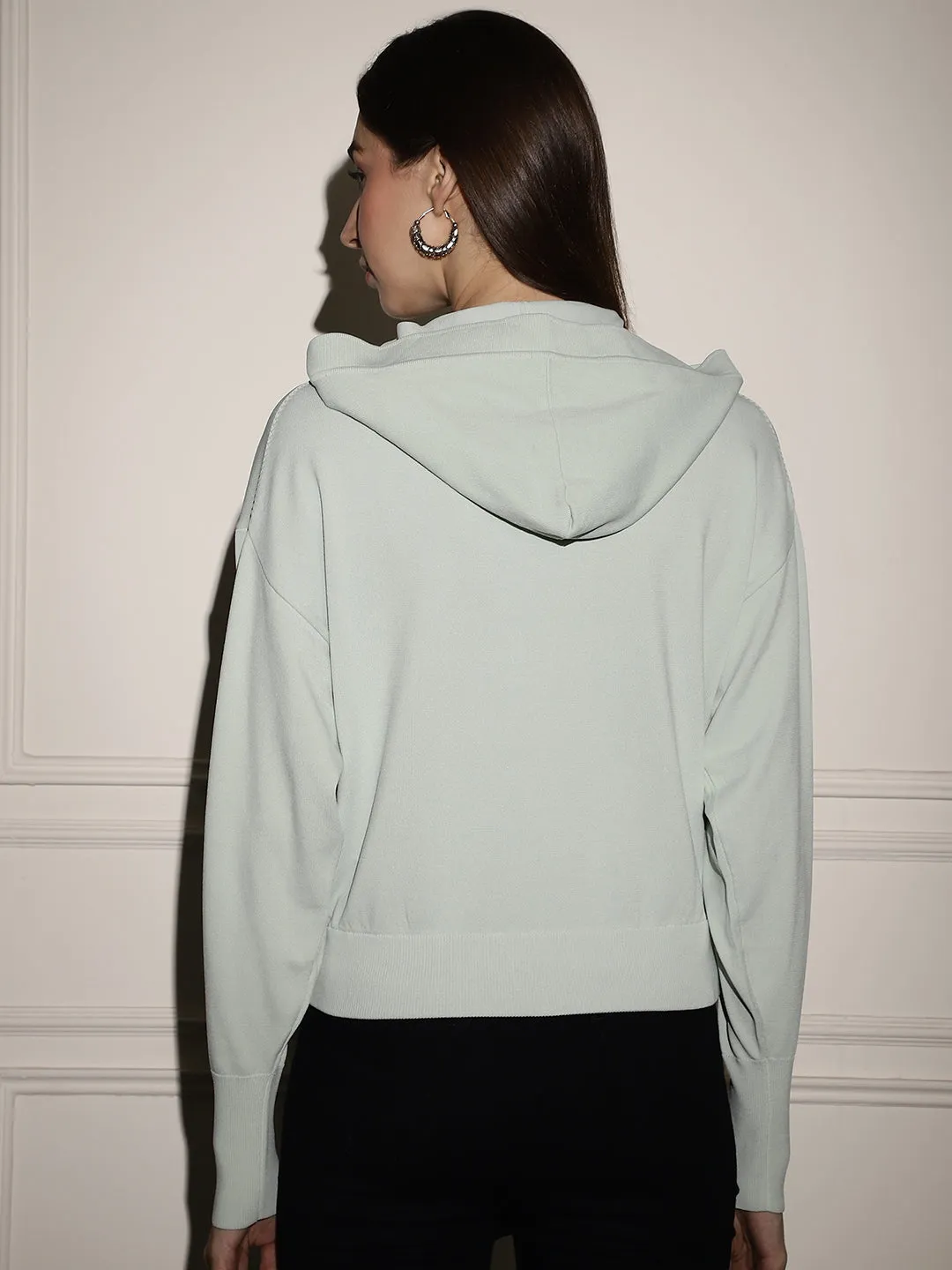 Women Light Green Hoodie